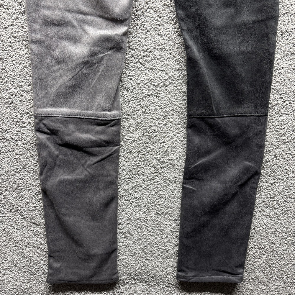 MNML Denim Button Fly Jeans Patchwork Suede Mens 28x34 Colorblock Black Gray NWT - Picture 12 of 16